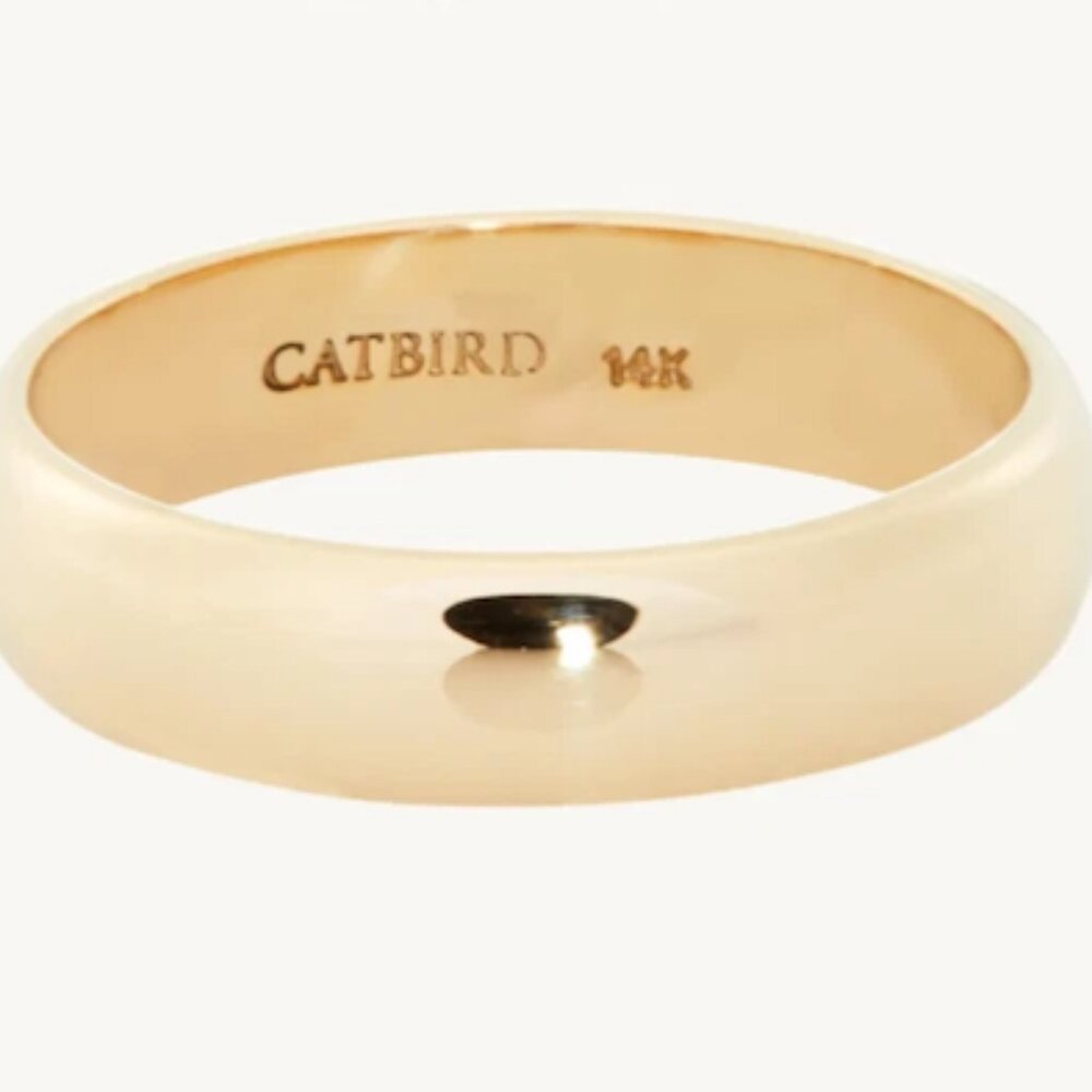 Catbird Classic Wedding Band, Half Round Band, 4mm - NEW IN BOX
